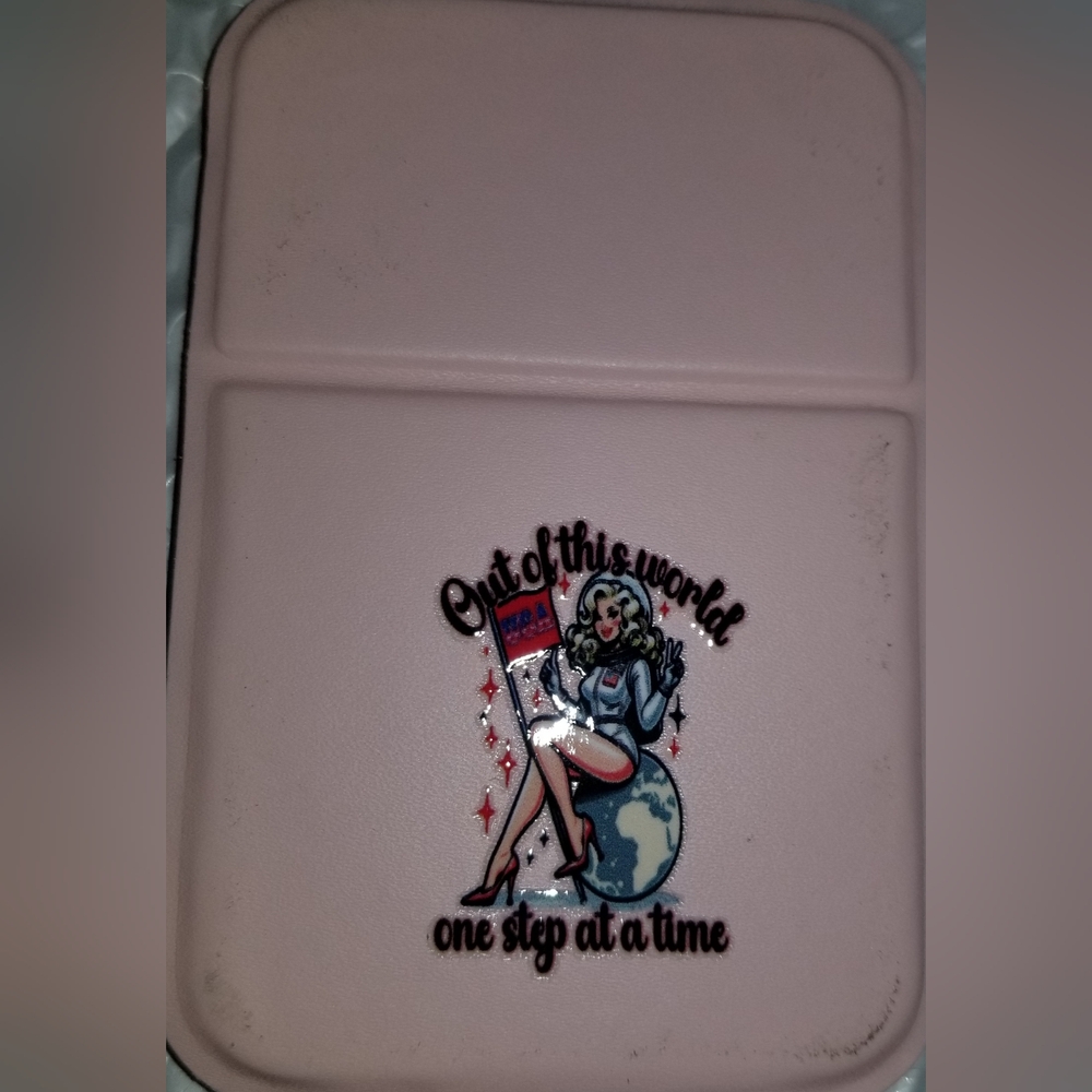 Customized "Out Of This World, One Step At A Time" Compact Folderable Mirror